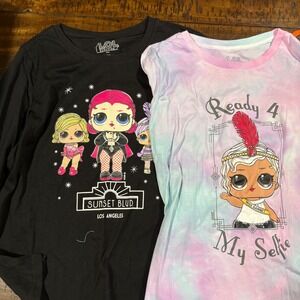 LOL Surprise Girls XL 14 16 Black Long Sleeve Sunset Blvd Los Angeles T Shirt